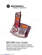 Motorola MD7081 - Digital Cordless Phone User Manual
