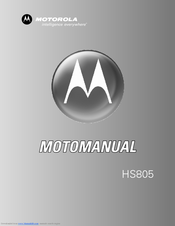 Motorola HS805 Manual