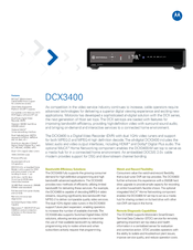 Motorola DCX3400 Specifications