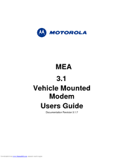 Motorola MEA 3.1 User Manual