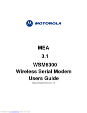 Motorola WSM6300 User Manual