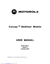 Motorola Canopy Backhaul Module User Manual
