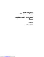 Motorola MVME2300 Series Programmer's Reference Manual