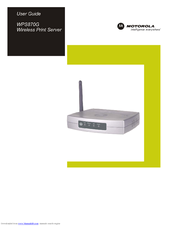 Motorola WPS870G - Wireless Print Server User Manual