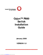 Lucent Technologies CAJUN P880 Installation Manual