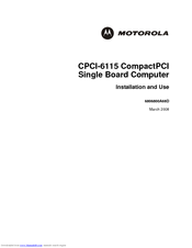 Motorola CPCI-6115 Installation And Use Manual