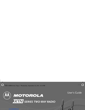 Motorola XV2600 - XTN Series VHF User Manual