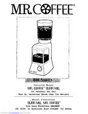 Mr. Coffee BM Series Instruction Manual
