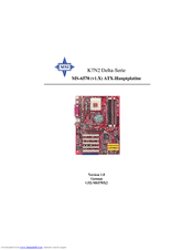 MSi K7N2 Delta-LS Hardware User Manual