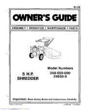 MTD 24650-9 Owner's Manual
