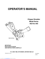 MTD 463 Operator's Manual