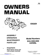 MTD 244-595-000 Owner's Manual