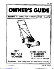 MTD 110-300R000 Owner's Manual