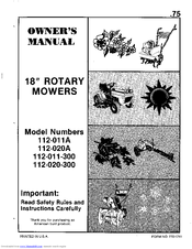 MTD 112-020A Owner's Manual