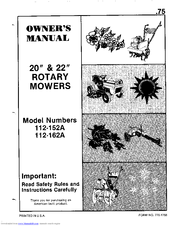 MTD 112-162A Owner's Manual