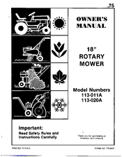 MTD 113-020A Owner's Manual