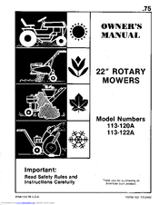 MTD 113-120A Owner's Manual