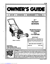 MTD 113-410A000 Owner's Manual