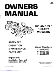 MTD 114-062-000 Owner's Manual