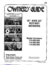 MTD 115-020-000 Owner's Manual