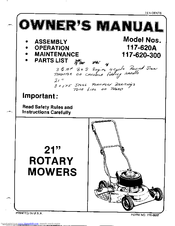 MTD 117-620-300 Owner's Manual