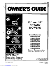MTD 118-052R000 Owner's Manual