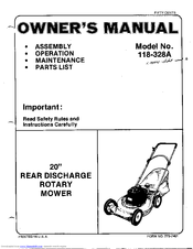 MTD 118-328A Owner's Manual