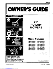 MTD 118-429R000 Owner's Manual