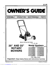 MTD 087R Owner's Manual