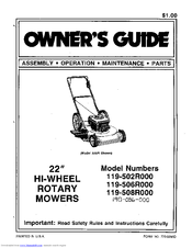 MTD 119-508R000 Owner's Manual