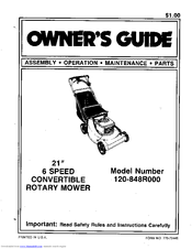 MTD 120-848R000 Owner's Manual