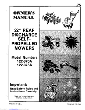 MTD 122-375A Owner's Manual
