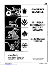 MTD 123-374A Owner's Manual