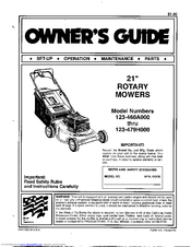 MTD 123-460A000 Owner's Manual