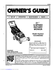 MTD 123-848C000 Owner's Manual