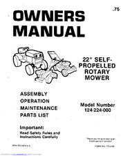 MTD 124-224-000 Owner's Manual