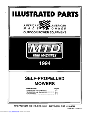 MTD 124-828F000, 124-828I000, 124- Illustrated Parts List