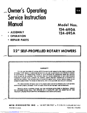 MTD 124-690A Owner's Operating Service Instruction Manual