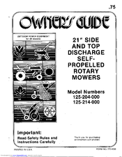 MTD 125-214-000 Owner's Manual
