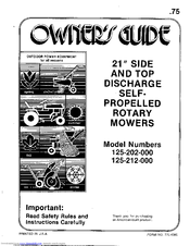 MTD 125-212-000 Owner's Manual