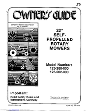 MTD 125-260-000 Owner's Manual