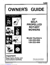 MTD 126-220-000 Owner's Manual