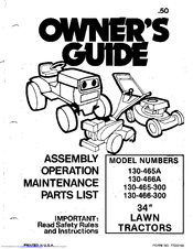 Mtd 130-465-300 Owner's Manual