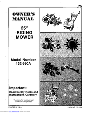 MTD 132-360A Owner's Manual