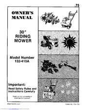 MTD 132-410A Owner's Manual