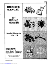 MTD 132-412A Owner's Manual
