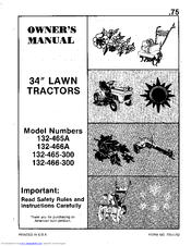 MTD 132-465A Owner's Manual