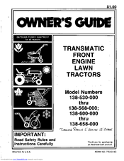 MTD 603 Owner's Manual