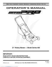 MTD Pro 400 Series Operator's Manual
