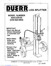 DUERR 424/LCD/22 Owner's Manual